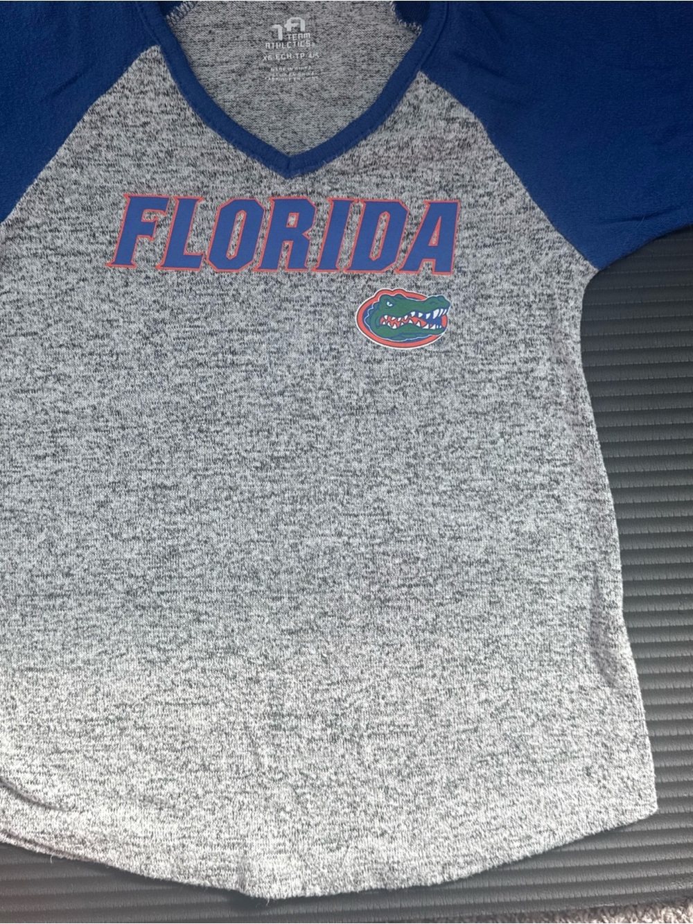 Florida Gators Raglan Tee - Blue & Heather Gray